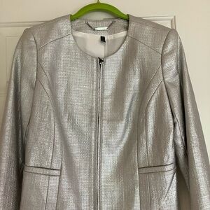 White House Black market Elegant Silver Women's Jacket